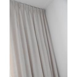 Mooie beige gordijnen 280 cm breed NIEUWSTAAT