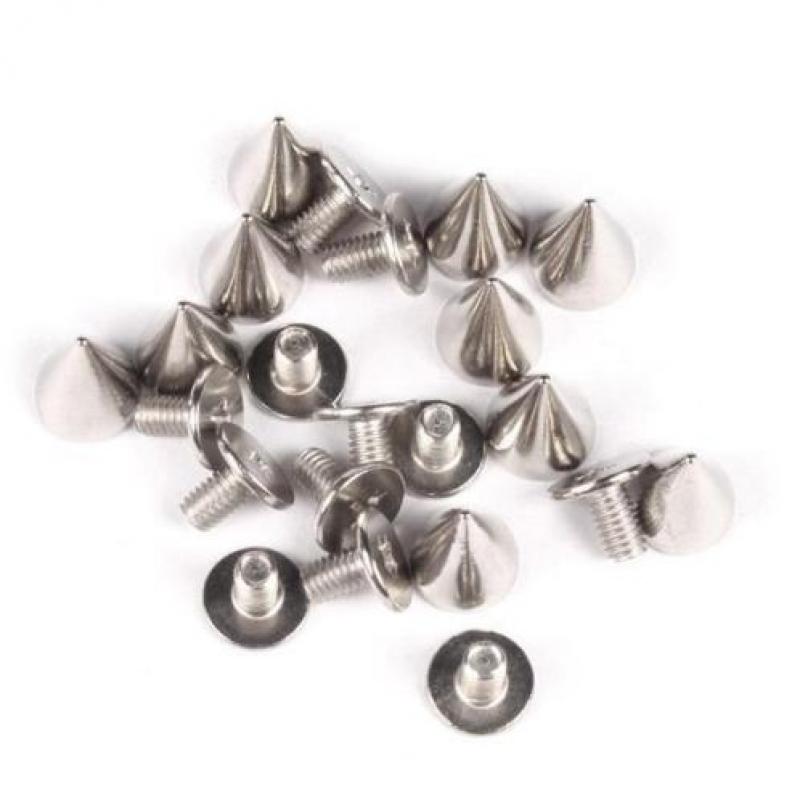 10 STKS Metal Cone Screwback Spikes Stud voor Punk Armband |