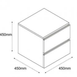 Praya Wiesbaden Ladekast 45x45cm houtnerf zwart gelakt