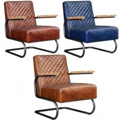 SALE: Industriële fauteuils 100% runderleer nu voor €379,95!