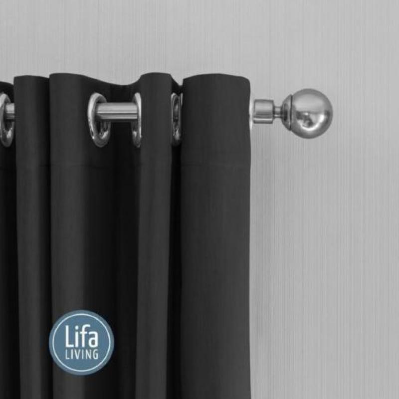 Lifa Living Gordijnen Grijs Ringen - 300 x 250 cm