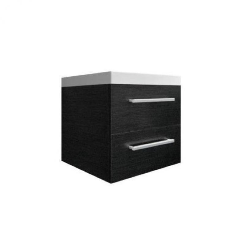 Saniclass Rome badmeubel met spiegel 58cm black wood