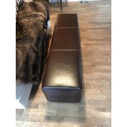 Leren hocker bruin