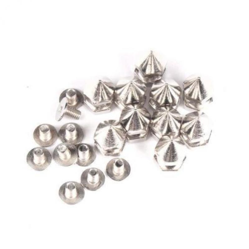 10 STKS Metal Cone Screwback Spikes Stud voor Punk Armband |