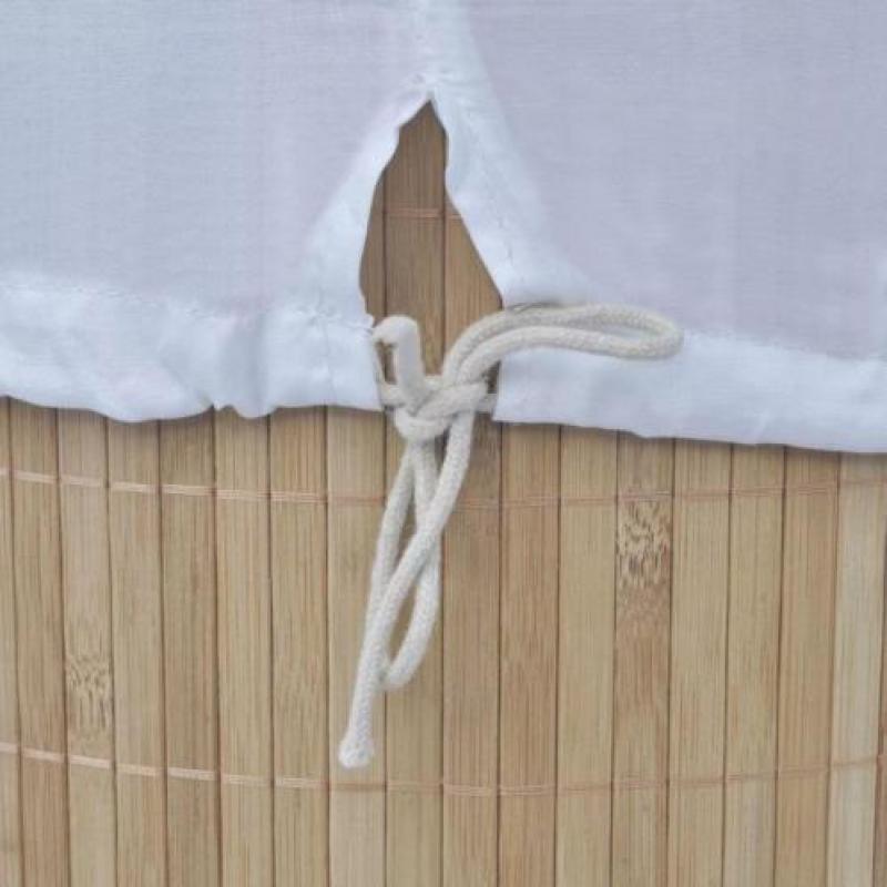 vidaXL bamboe wasmand rond natuurlijk