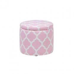 Beliani Tunica - Poef - Stof - roze