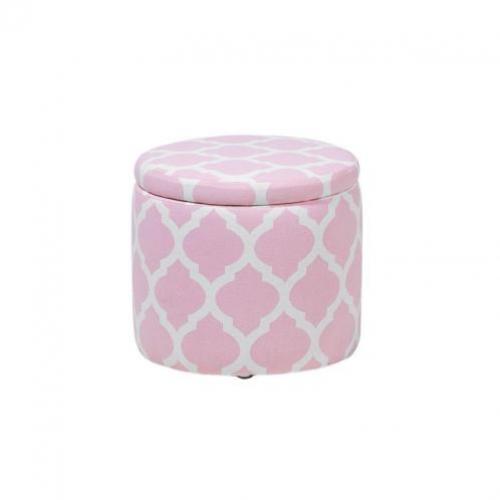 Beliani Tunica - Poef - Stof - roze