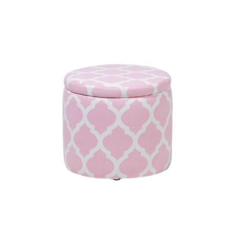 Beliani Tunica - Poef - Stof - roze