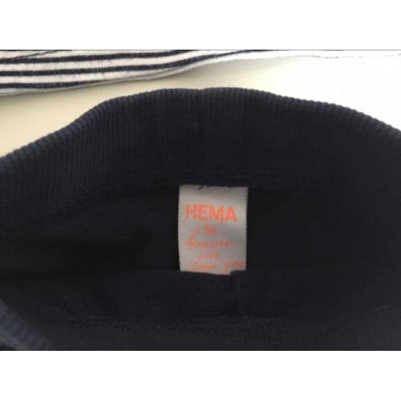 Setje mt 50/56 Hema en BD jongen blauw wit gestreept bink