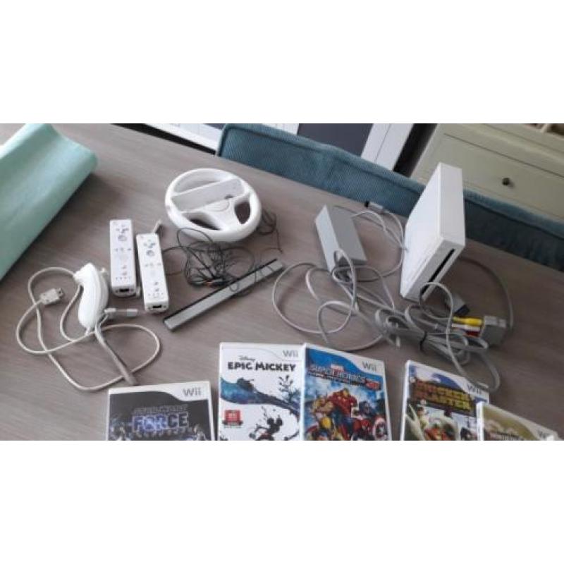 De wii met diverse spellen, zoals skylanders