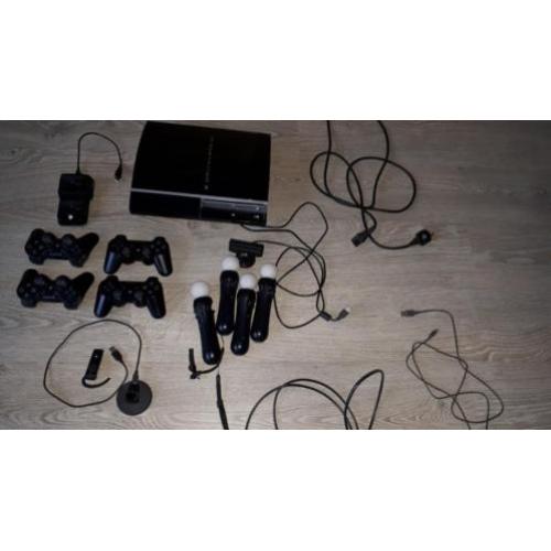PlayStation 3, PS3 ,4 controllers, move en eye