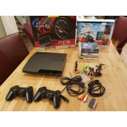 PS3 320Gb Slim 2Controllers 7Games + Disney Infinity game