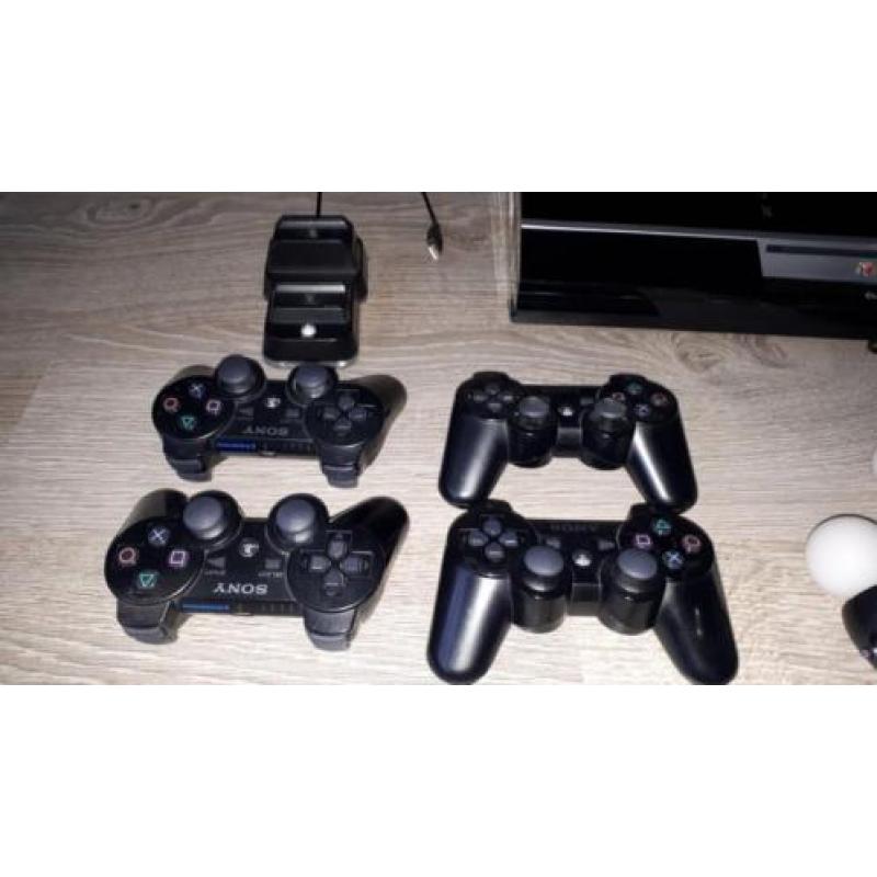 PlayStation 3, PS3 ,4 controllers, move en eye