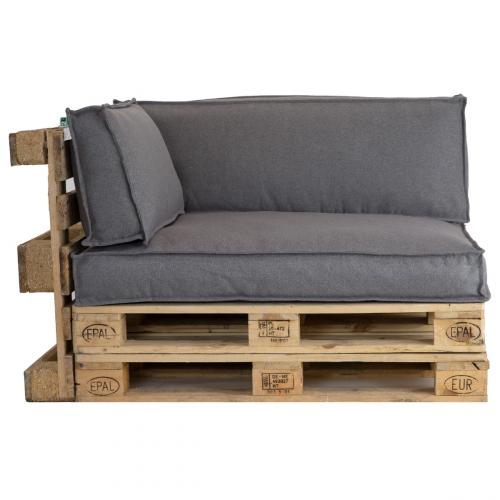 2L Home & Garden Palletkussenset Metro Lounge Grijs - 3 delige set