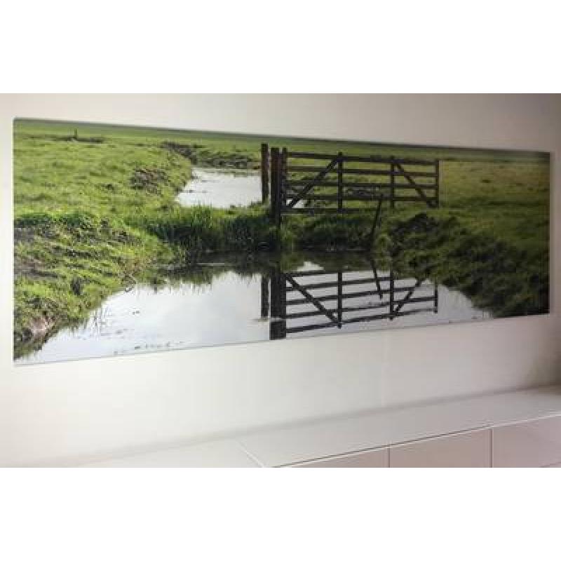 Foto verlijmd achter acrylaat 120x300 cm