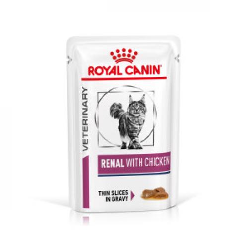 Royal Canin Veterinary Renal met kip natvoer kat 1 doos (12 x 85 g)